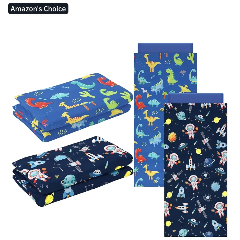 Dinosaur and Space Nap Mat Covers